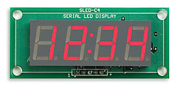 Serial 4-Digit LED Display Module - CLOCK