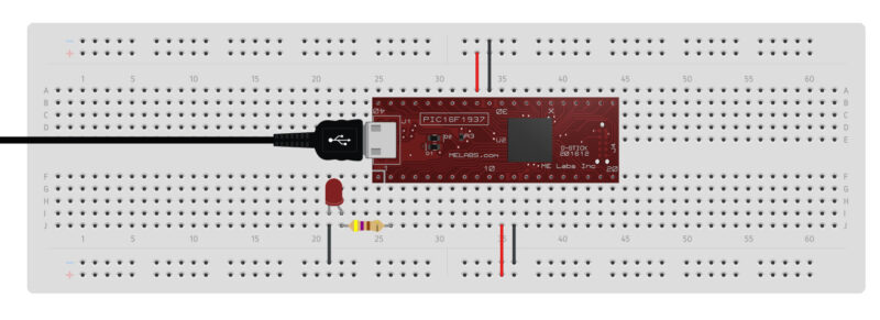 D-Stick on Breadboard