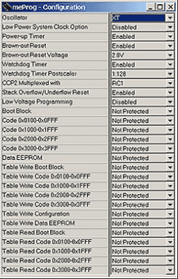 Configuration Window